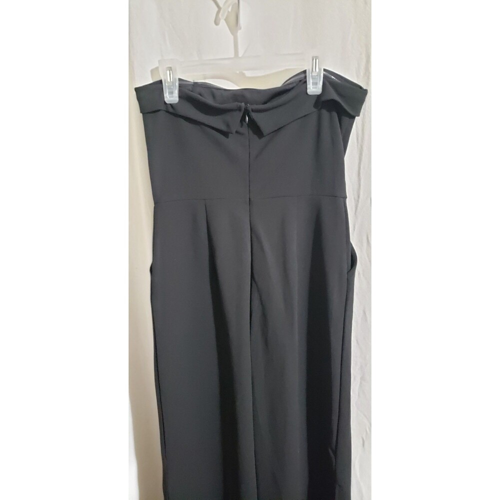 ZESICA Women's Small Black Strapless High Waist Wide Leg Jumpsuit - Picture 8 of 8